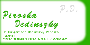 piroska dedinszky business card